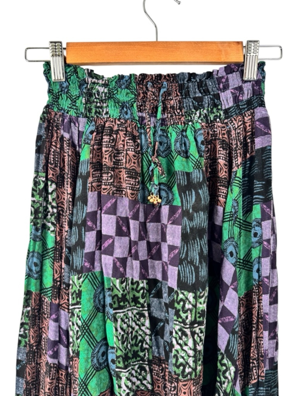 Free People Intimately Into The Wild Harem Pants Medium Boho Geometric Dark - Picture 3 of 16